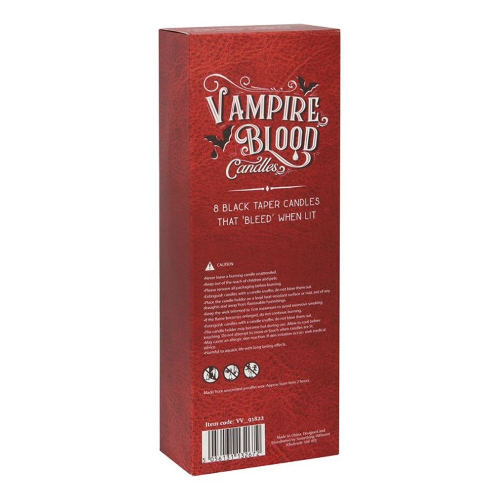 Set of 8 Vampire Blood Taper Candles
