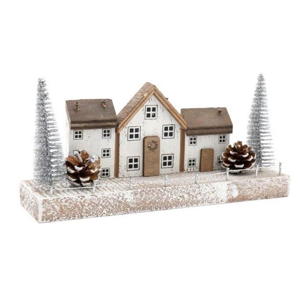 20cm Silver Christmas House Decoration
