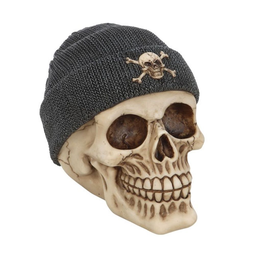 Skull Ornament with Beanie
