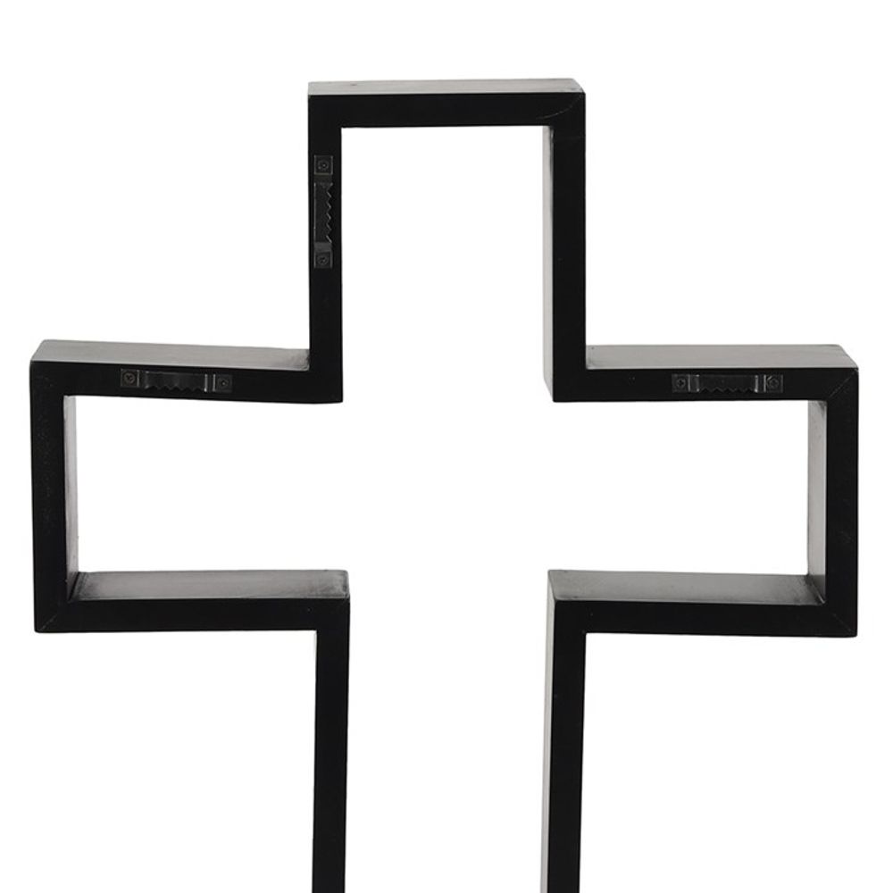 Black Crucifix Shelving Display