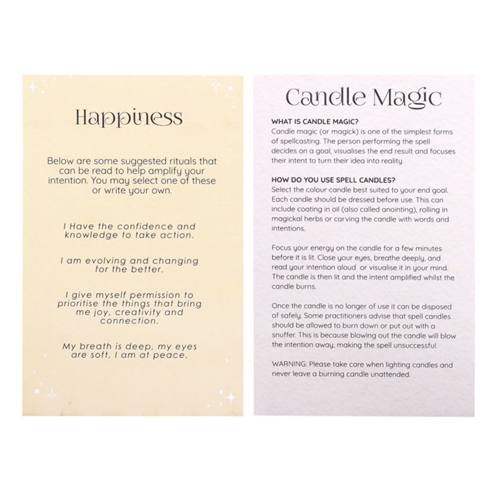 Pack of 12 Happiness Spell Candles
