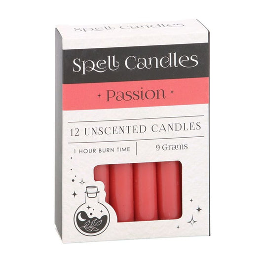 Pack of 12 Passion Spell Candles