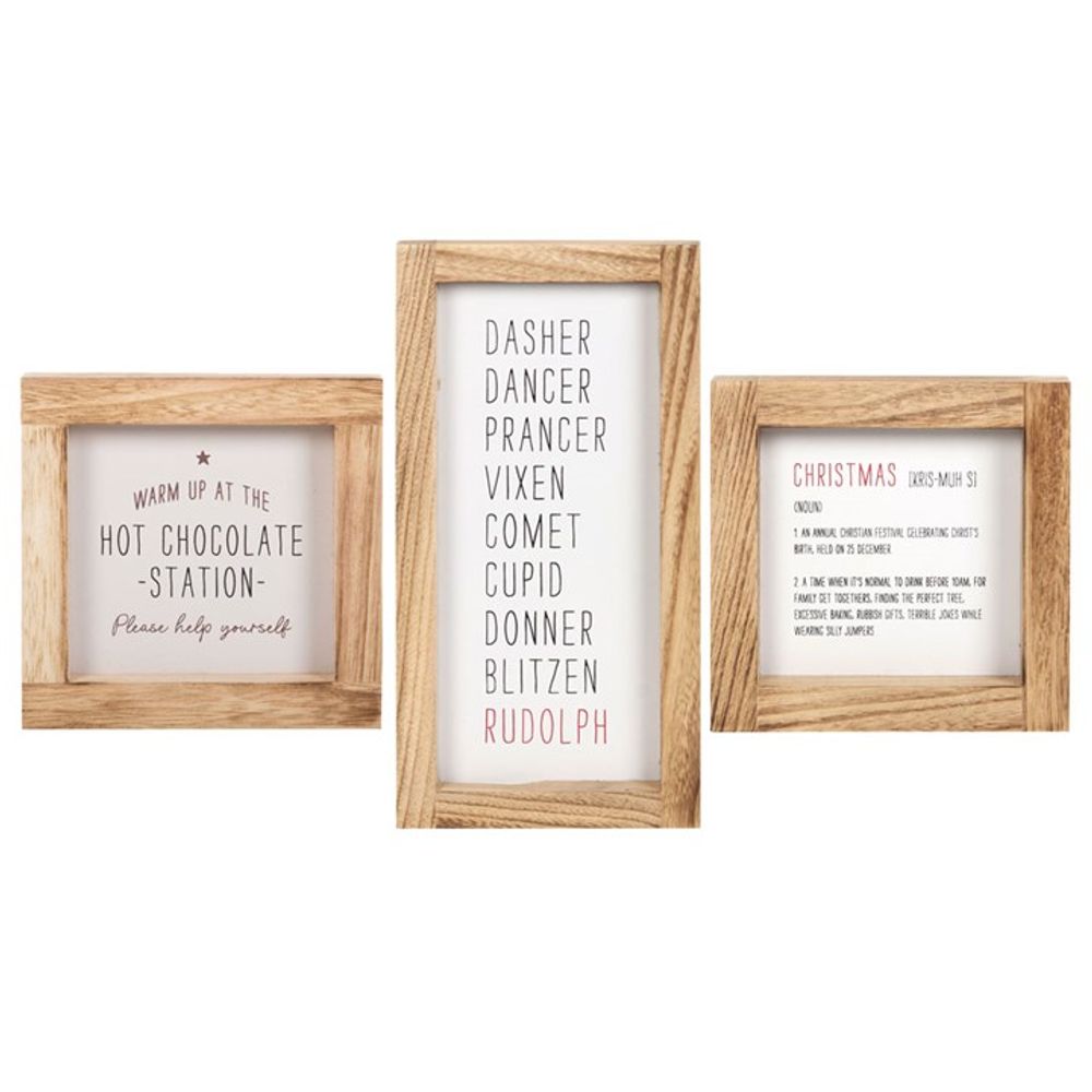 Set of 3 Christmas Traditions Signs