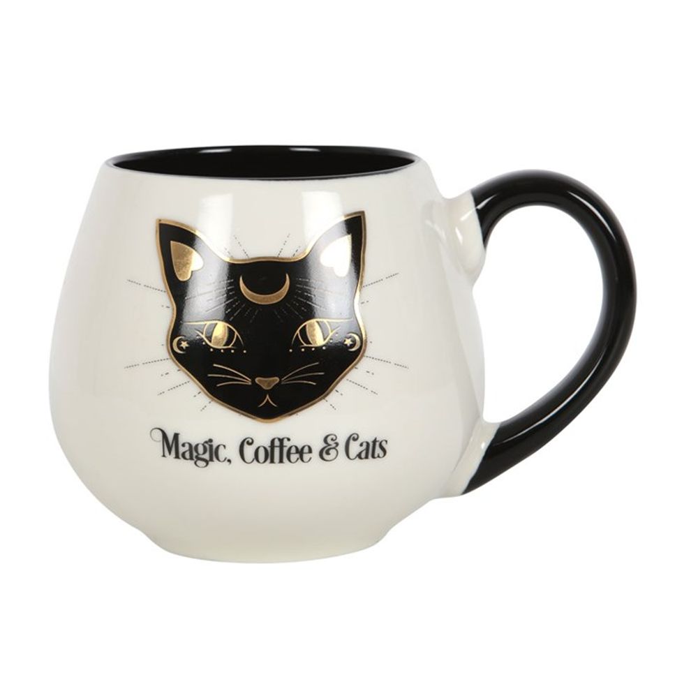 Magic, Coffee & Cats Rounded Mug