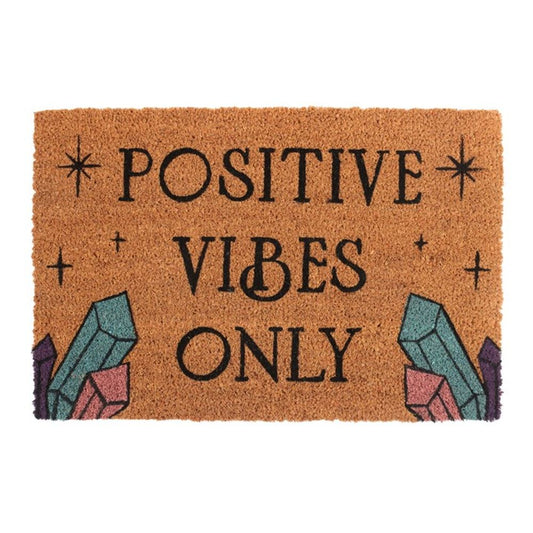 Natural Positive Vibes Only Doormat