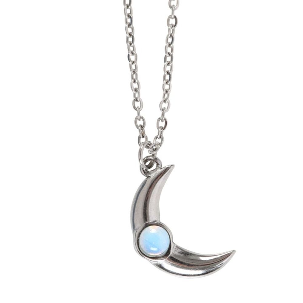 Opalite Crescent Moon Necklace Card